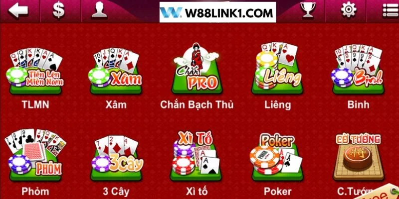 Sức hút đến từ các trò chơi bài miễn phí tại W88 cực lớn. 